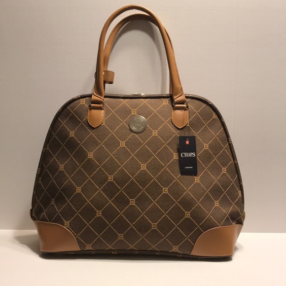 NWT Chaps travel tote Brown/tan - Picture 1 of 6